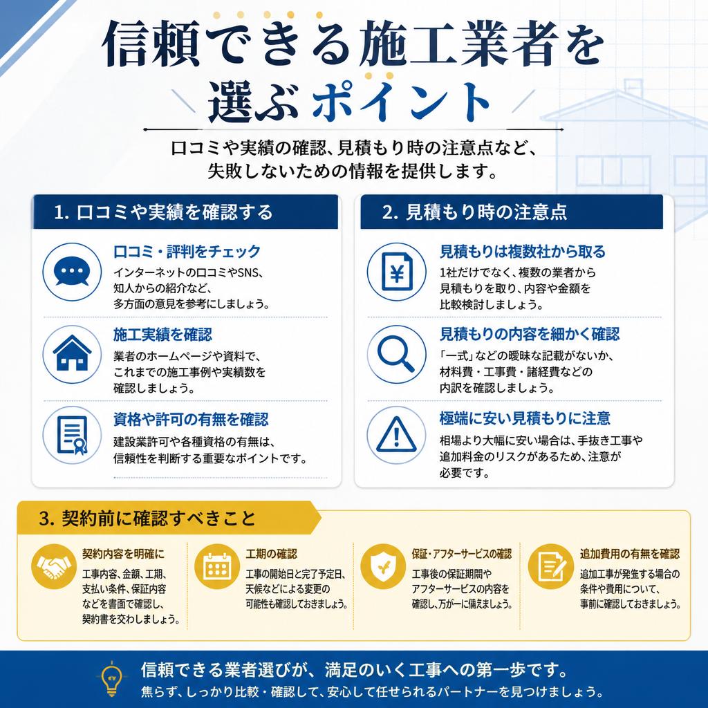 施工業者の選び方