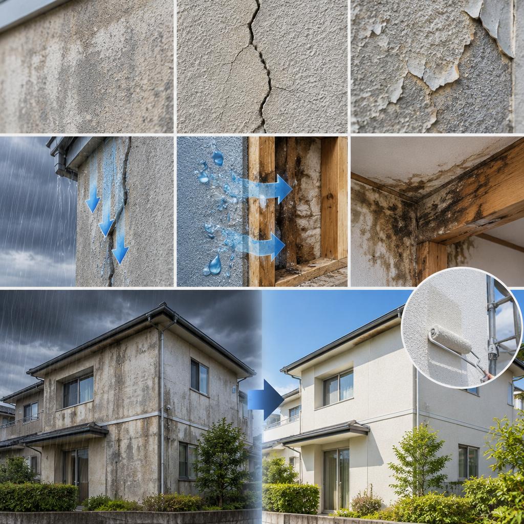 その色あせ、ひび割れ。住まいからのサインを見逃さない